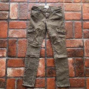 Current/Elliott The Skinny Cargo Combat Green 28
